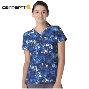 Carhartt Women's Print Tuck-in Scrub Top Size M